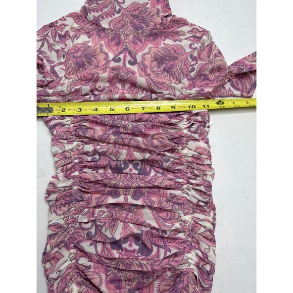 NWOT Free People X Revolve Under It All Printed Bodysuit in Peony Combo. Size XS - Picture 6 of 7